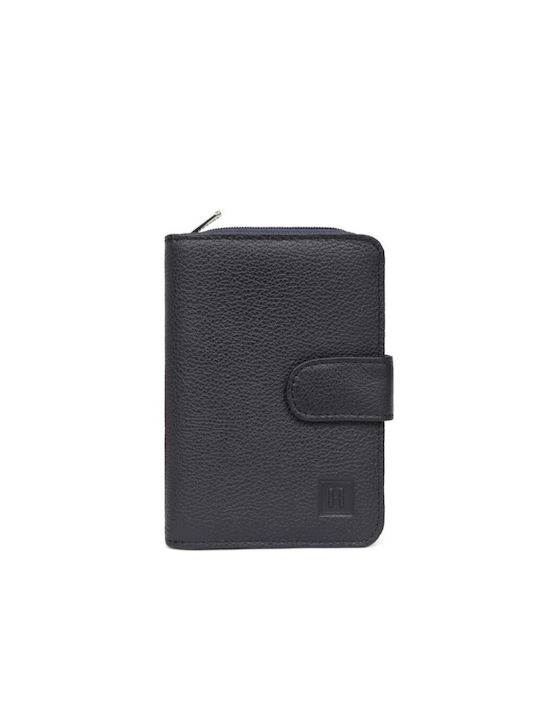 Hexagona Large Leather Women's Wallet Blue