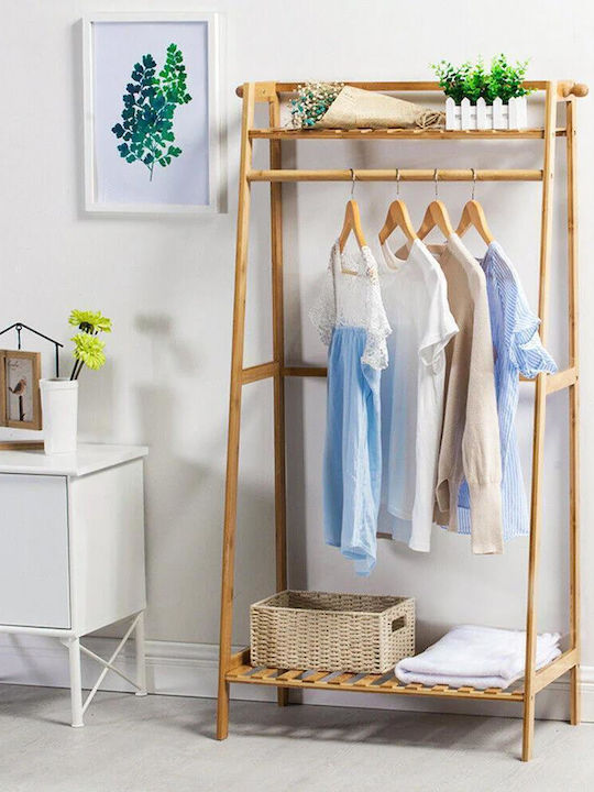 Next Floor Garment Rack made of Wood Brown 50x40x140cm