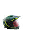 STR Enduro Tourer Green/Yellow Matte Motorcycle Helmet Motocross ECE 22.06