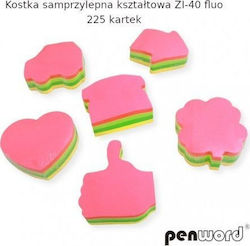 Penword Sticky Cube Zi-40 Shape Fluo 225 Sheets Penword 8883109 5902557421442