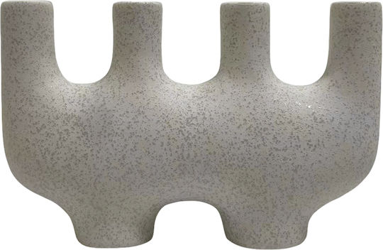 HomeMarkt Dekorative Keramikvase Mani Ecru 6xH21cm