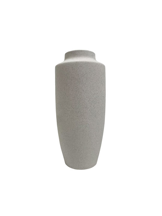 HomeMarkt Διακοσμητικό Βάζο Κεραμικό Galad Εκρού Φ18xΥ17.5cm