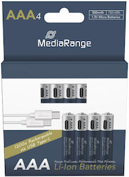 MediaRange AAA 500mAh 1.5V 4τμχ
