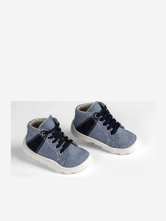 Ever Kid Blue Baptism Fabric Boots