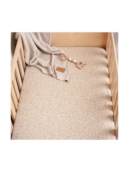Color Stories Baby Sheet Crib Cotton Fitted Beige 120x60cm