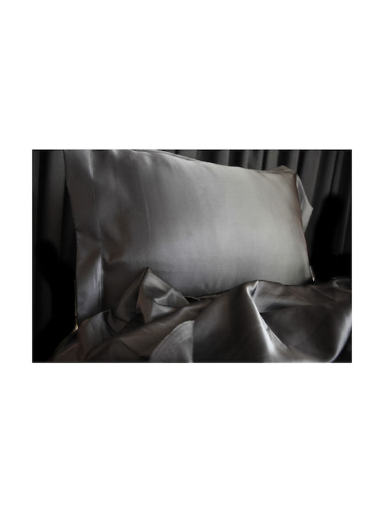 Decotelia Μαξιλαροθήκη Oxford Μαύρη Deluxe Black 50x70εκ.