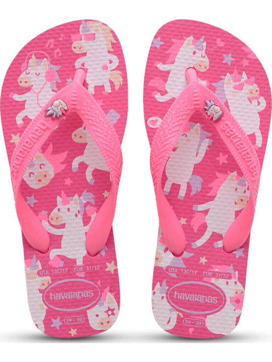 Șlapi pentru copii Flip Flops Roz Fantasy