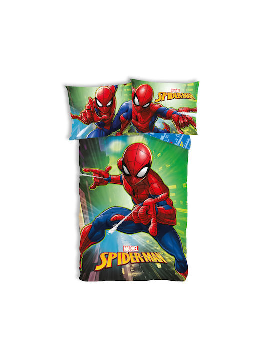 Spiderman Σετ Παιδική Παπλωματοθήκη Μονή με Μαξ...