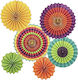 Decorative Paper Fans 6 Pcs