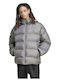 Tonal Hooded Puffer Jacket Μπουφάν Puffer Γκρι
