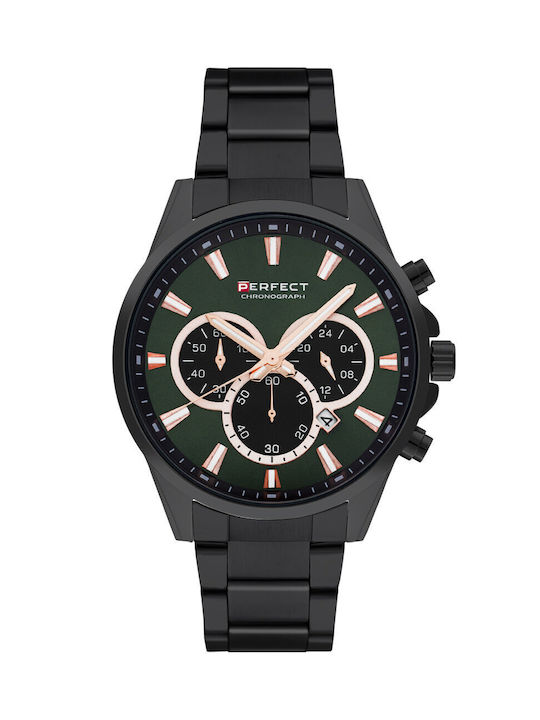 Perfect Men's Watch 45.5mm Chronograph Battery in Black Color