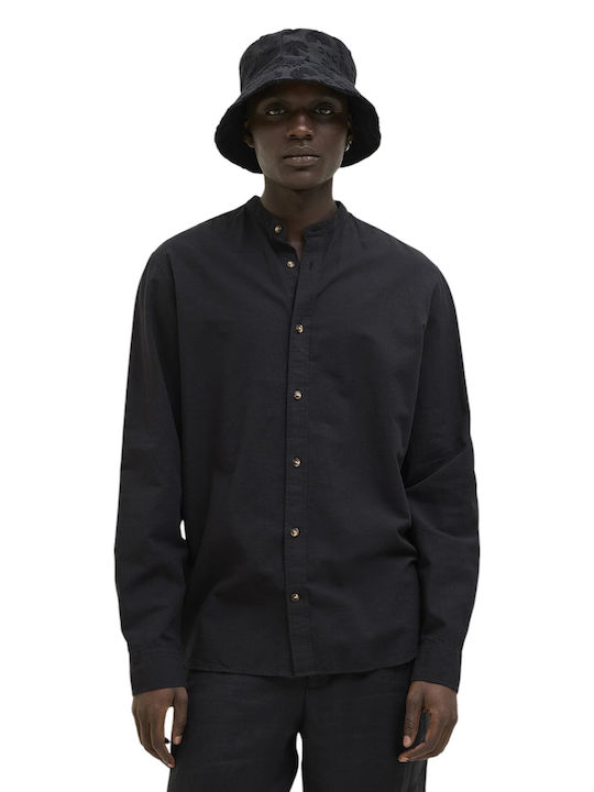 Jack & Jones Cu mânecă lungă Bumbac Cămașă Negru