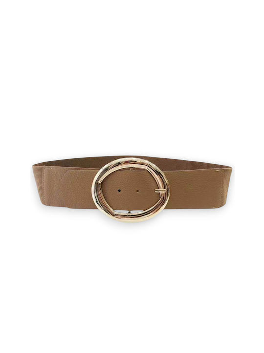 Elastic Women's Belt Brown