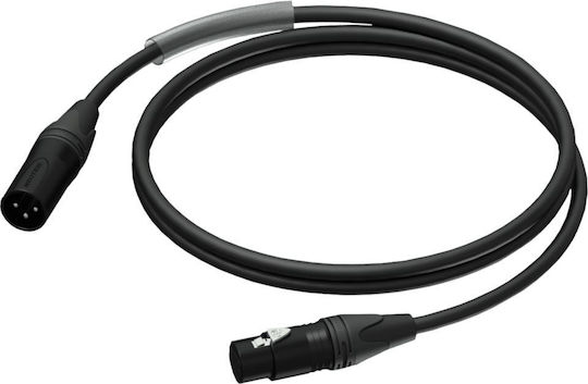 Procab Cable XLR male - XLR male Μαύρο 0.5m (PRA901/0.5)
