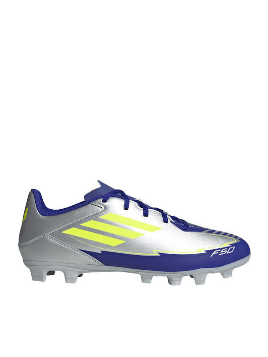 adidas F50 Club Ποδοσφαιρικά Παπούτσια με Τάπες FG/MG Ασημί