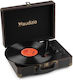 Audizio RP116DW Suitcase Turntables with Preamp and Built-in Speakers Brown