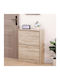 Schuhschrank aus Holz Braun mit Klappbaren Regalen B60xT25xH80cm
