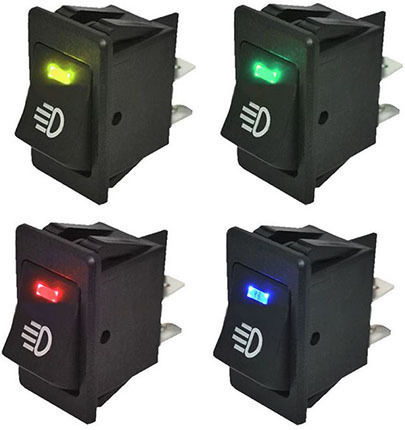 Wippschalter LED 12V 35A ASW-17D Grün