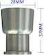 Maxeed Verlängerungsadapter für Schalthebelmanschette Edelstahl 28*37mm Silber 21748