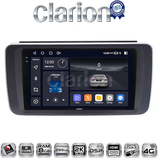 Clarion Sistem Audio Auto pentru Nissan Foaie 2018 (Bluetooth/USB/WiFi/GPS/Apple-Carplay/Android-Auto)