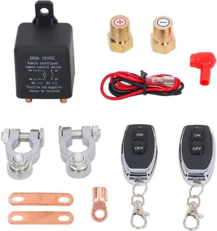 Zl180 12v 200a Relay Car Relay Remote Rereless Battery Isolator Battery Clip X 2 & Remote Control X 2
