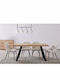 Ville Table Dining Room Wooden with Metal Frame Natural 160x80x76cm
