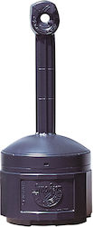 Outdoor Urban Ashtray Stable Base Capacity 15l Diameter 42cm Height 98cm Black