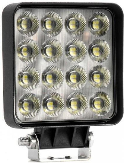 AMiO Squareς Waterproof Headlights Car LED Universal 12 / 24V 192W 11cm 1pcs