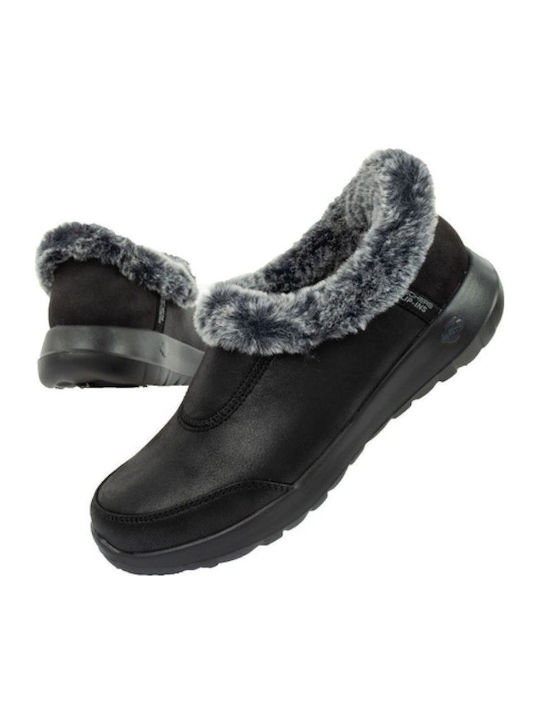 Closed Leather Women's Slippers Black