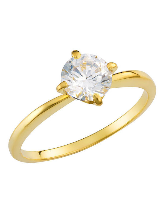 Dio Jewellery Lab Γυναικείο Δαχτυλίδι με Ζιργκόν από Ασήμι