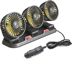 Triple Car Fan 12V