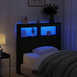 vidaXL Hölzernes Kopfstütze für Bett Schwarz Ei...