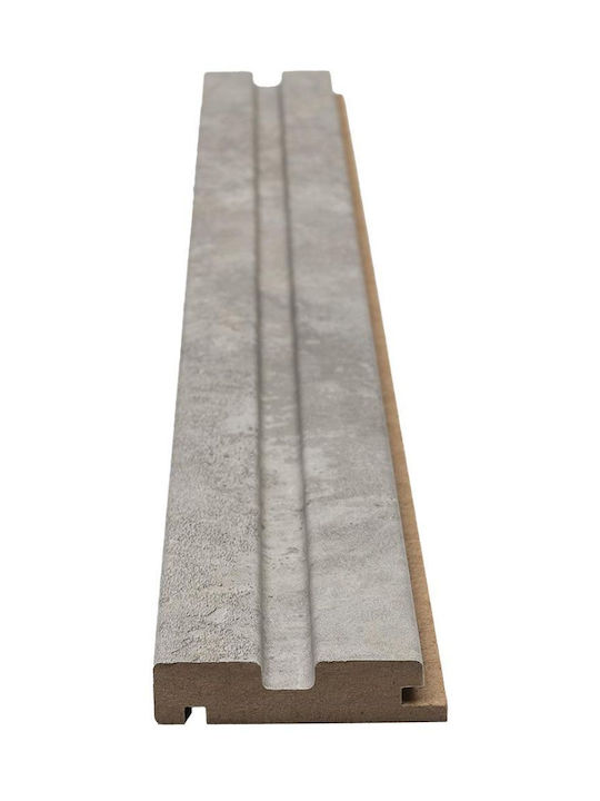 3D Πάνελ Τοίχου από PVC με Κόλλα Γκρι