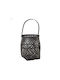 Zaros Laterne Rattan Schwarz 23x23x28.5cm 1Stück