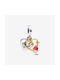 Pandora Charm Καρδιά από Επιχρυσωμένο Ασήμι Κόκκινο