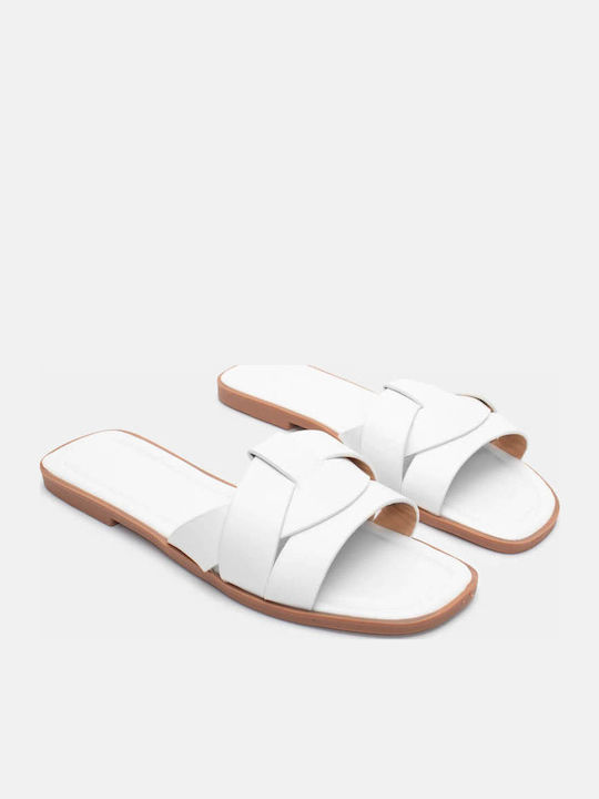 Luigi Women's Flat Sandals in White Color