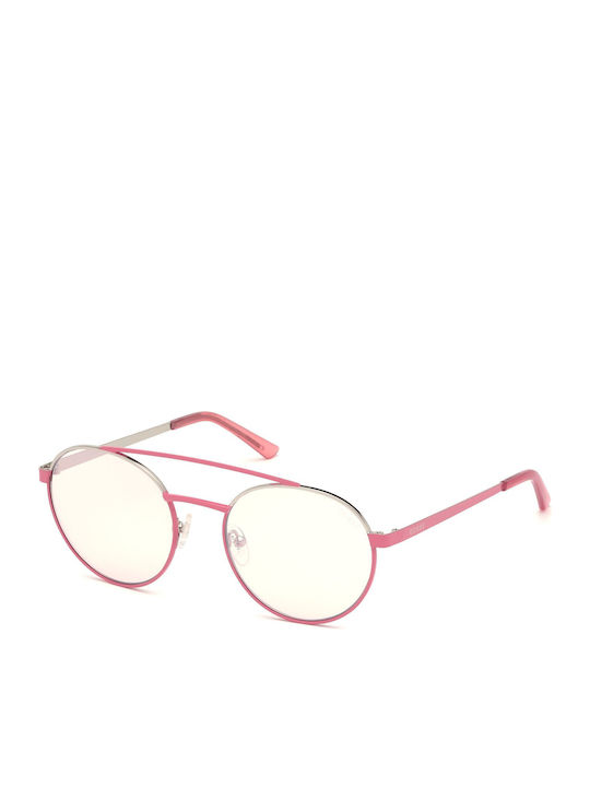 Guess Herren Sonnenbrille mit Rot Metall Gestell und Rosa Linse GU3047 72Z
