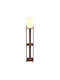 Megapap Verma I Floor Lamp H142xW18.5cm. with Socket for Bulb E27 Beige