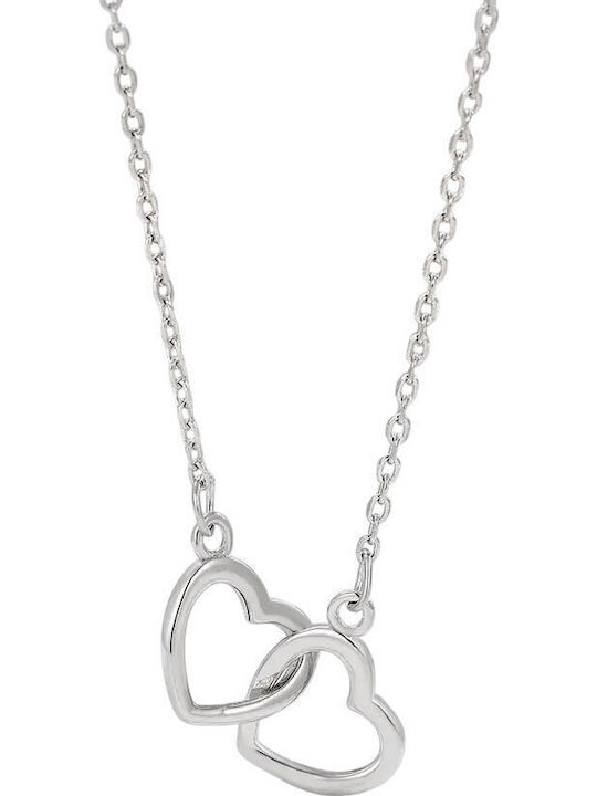 Silver Star Brățară Pentru Femei Lanț Cu Design Inima Din Argint 39.6cm