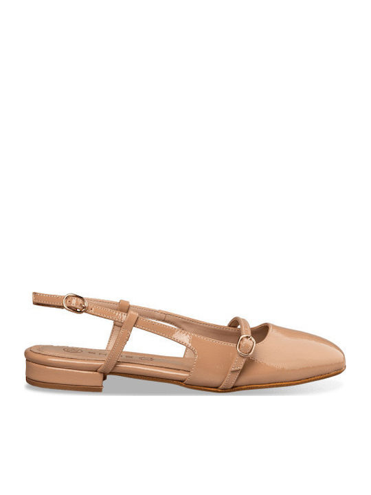 Γυναικείες Μπαλαρίνες Slingback σε Μπεζ Χρώμα