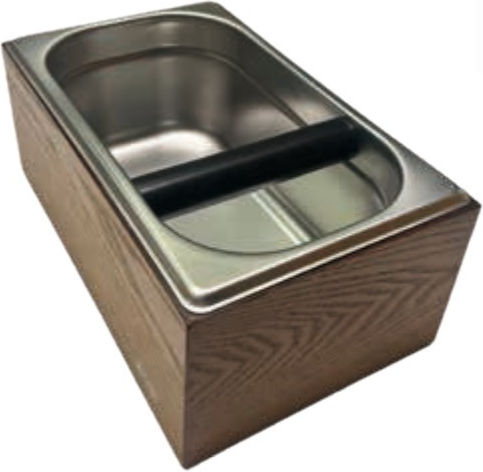 Belogia Ξύλινο Δοχείο Χτυπήματος Κλείστρου 17.5x27.5x12.5εκ. Γκρι