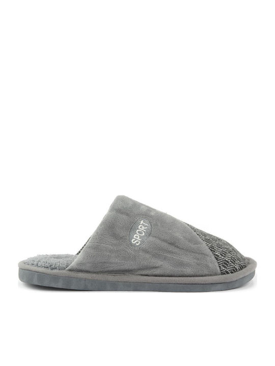Fshoes Winterliche Herrenhausschuhe Gray
