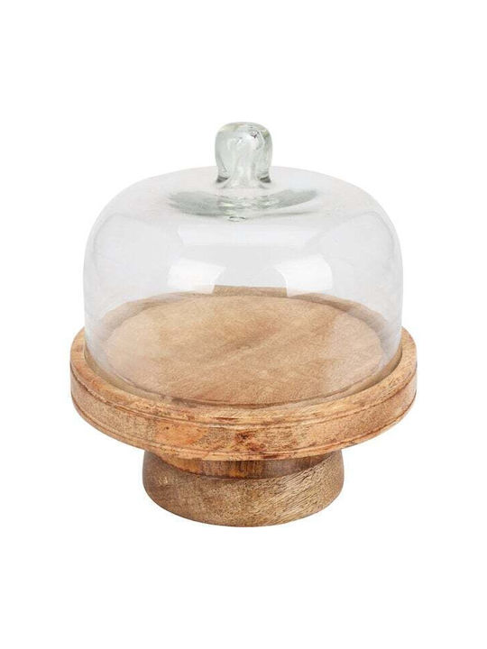 Koopman Cake Stand Brown 19x17cm