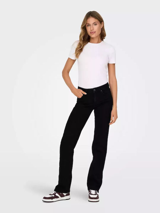 Blush Women's Jean Trousers in Straight Line Black