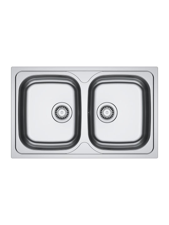 Franke Spark 1010712816 Drop-In Spüle Inox B80xT50cm Silber