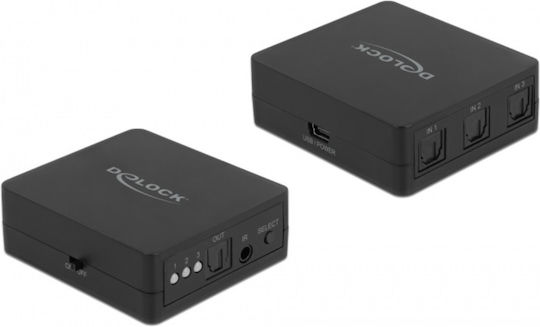 DeLock Конвертор Toslink DC мини USB USB-A мъжки към Toslink DC мини USB USB-A женски 1 брой 63395