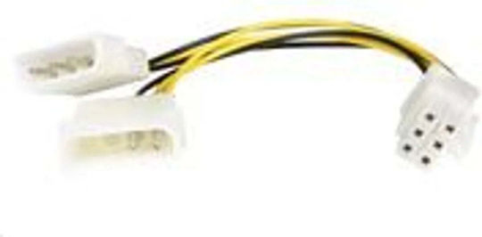 PremiumCord 6-Pin PCIe - 6-Pin PCIe Cable 0.15m Κίτρινο