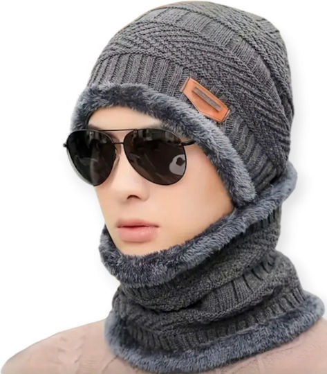 Beanie Unisex Căciulă Tricotat în culoarea Gri