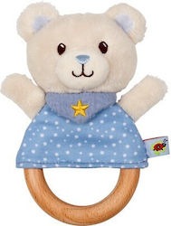 Wooden Rattle Bear Light Blue 9x18