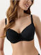 Bra without Padding Underwire Black